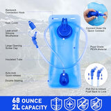 KUYOU Hydration Water Backpack, Insulated Running Vest Hydration Backpack with 2L Water Bladder, Adjustable Chest Straps and Reflective Water Bladder Backpack for Hiking Marathon Race Cycling