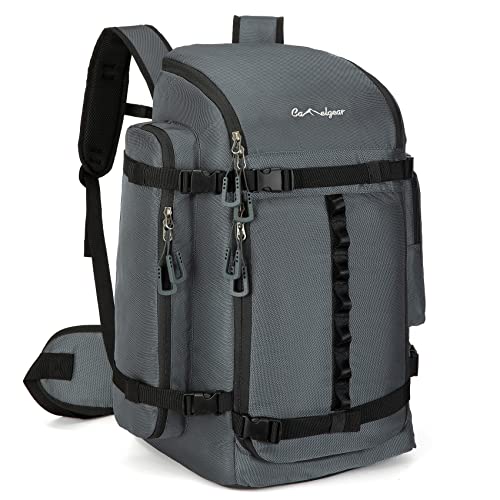 CAMELGEAR 65L Ski Boot Bag,Large Duffle Travel Bag,1680D Nylon Waterproof Padded Ski Boot Bag Backpack For Women Men Kids Stores Snow Sports Gear Snowboard Ski Mask Jacket Gloves Helmet