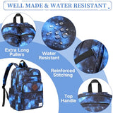 VASCHY Travel Backpack for Teen Boys, Bookbag Schoolbag Casual Daypack for High School/College/Women/Travel/Work Blue Galaxy