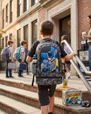Batman Kids Backpack with Insulated Lunch Pocket for School & Travel