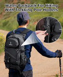 NOOLA Hydration Hiking Backpack with 3L Water Bladder - 22L Water Backpack for Cycling, Running, Biking - Lightweight Hiking Pack Bag with Rain Cover, Phone Holder and Trekking Pole Holders, Black