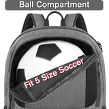YOREPEK Soccer Backpack, Soccer Bag with Ball Holder and Shoe Compartment