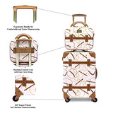 Chariot Regal Vintage Style 2-Piece Hardside Carry-On Retro Train Case Spinner Luggage Set - Ivory