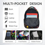 COOPASIA Boys Backpack, 17 Inch Gamer School Bag for Kids Teens; Large Capacity Video Game Bookbag Featuring Multiple Internal Organizer Pockets for Elementary and Middle School