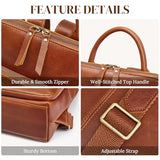S-ZONE Small Leather Backpack for Women Fashion Designer Purse Anti-theft RFID Travel Bag