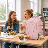 MATEIN HER Laptop College Backpack, Pink Backpack for Women Fit 17"Computer