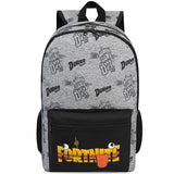 Get Trend Fortnite Kids Backpack, Boys Lightweight 18 inch Book Bag, Adjustable Padded Straps Travel School Bag, Gamer Gifts (Grey Fortnite)