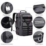 WITZMAN Carry On Travel Backpack for Men Large Convertible 45L Nylon Backpack 3 in 1 Bag and mens travel bag toiletry Large Hanging Multi-organization Bathroom Bag