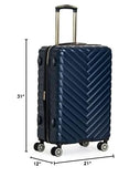 Kenneth Cole REACTION Madison Square Lightweight Hardside Chevron Expandable Spinner Luggage, Navy, 2-Piece Set (20" & 28")