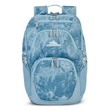 High Sierra Swoop Backpack, Lightweight Bookbag, Large Main Compartment + External Accessory Pockets, Separate Laptop Pocket, Dual Water Bottle Pockets, Fits most 17” Laptops, 30L Capacity, Blue Waves