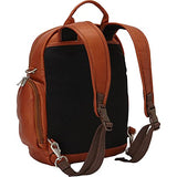 Piel Leather Laptop Backpack/Shoulder Bag, Saddle, One Size
