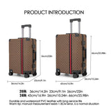 VH&GRED Fashionable & Durable Leather Suitcase - Lightweight Large Travel Luggage for Women with 4 Spinner Wheels, TSA Lock, Water-Resistant Elegant Design