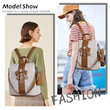ZOCAI Backpack Purse for Women Fashion Backpack Purses PU Leather Daypacks Anti-Theft Shoulder Bag Satchel Purse(Brown)
