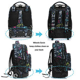 Tilami Rolling Backpack 19 inch Wheeled LAPTOP Boys Girls Travel School Student Trip, weekend