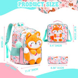 Meetbelify Kids School Backpacks for Girls Backpack with Lunch Bag for Elmentary Students Kids Travel Bookbag for Girls Age 6-12