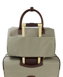 LONDON FOG Women Satchel, Olive Houndstooth, 16 inch