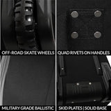CaddyDaddy New First Class Premium Padded Golf Club Travel Cover with Wheels - Heavy Duty Golf Travel Bag for Airlines, Black/White, L