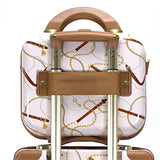 Chariot Regal Vintage Style 2-Piece Hardside Carry-On Retro Train Case Spinner Luggage Set - Ivory