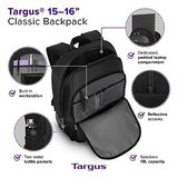 Targus 15-16 Inch Classic Laptop Backpack - Fits Most Laptops up to 16", Padded Travel Backpack for Business Commuters, College, and Travel (TBB943GL)