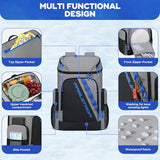 Maelstrom Backpack Cooler,36 Can Cooler Backpack,Soft Cooler Bag Insulated Leakproof,Lightweight Ice Chest Backpack,Travel Cooler Lunch Backpack for Camping,Hiking,Beach(Grey)