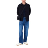 Lacoste Men's Classic Flap Crossover Crossbody Bag, Midnight Blue, One Size