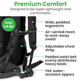 COR Surf Travel Backpack Carry On Backpack for Airplanes - Travel Backpack with Clamshell Design The Island Hopper - 40L Black