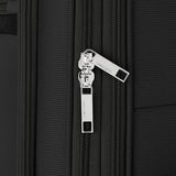Samsonite Soft-Sided 25-Inch Lightweight Medium Checked Expandable Element Suitcase: Durable, 360° Spinner Wheels, Adjustable Telescopic Handle, 2 Front & 1 Side Pocket -Black