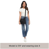 Baggallini Cross Over Crossbody Bag for Women - RFID Travel Bag with Adjustable Strap - Lightweight Water-Resistant Crossbody Purse