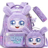 Meetbelify Backpack for Girls Backpacks with Lunch Box Pencil Case for Elementary Student Kids School Travel Bag for Girls Ages 6-8 Years Old