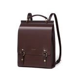 Cnoles Leather Backpack Purse For Women Fashion Ladies Vintage Bags Casual College Travel Backpacks Bag Brown