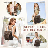 VASCHY Backpack Purse for Women,Vegan Fashion Leather Medium Convertible Ladies Backpack Shoulder Bag for Travel/Work/Diaper Coffee