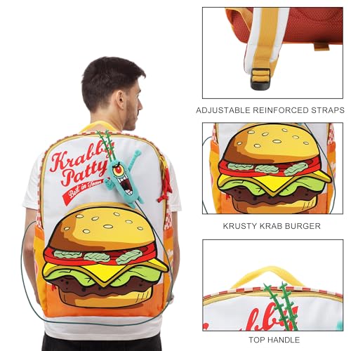 Bioworld Spongebob Squarepants Krabby Patty Meal Adult 17.5" Backpack