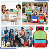 Cholemy 12 Pack 14" Kids Backpack Bulk for School with Pencil Pouch, Back to School Supplies for Classroom Donation (Stylish Color)