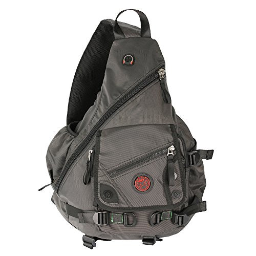 Kawei Knight Large Sling Bag Laptop Backpack Cross Body Messenger Bag Shoulder Travel Rucksack (A-Black)