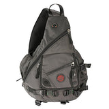 Kawei Knight Large Sling Bag Laptop Backpack Cross Body Messenger Bag Shoulder Travel Rucksack (A-Black)