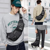 WITZMAN Slim Sling Bag for Men Crossbody Lightweight Chest Bag Casual