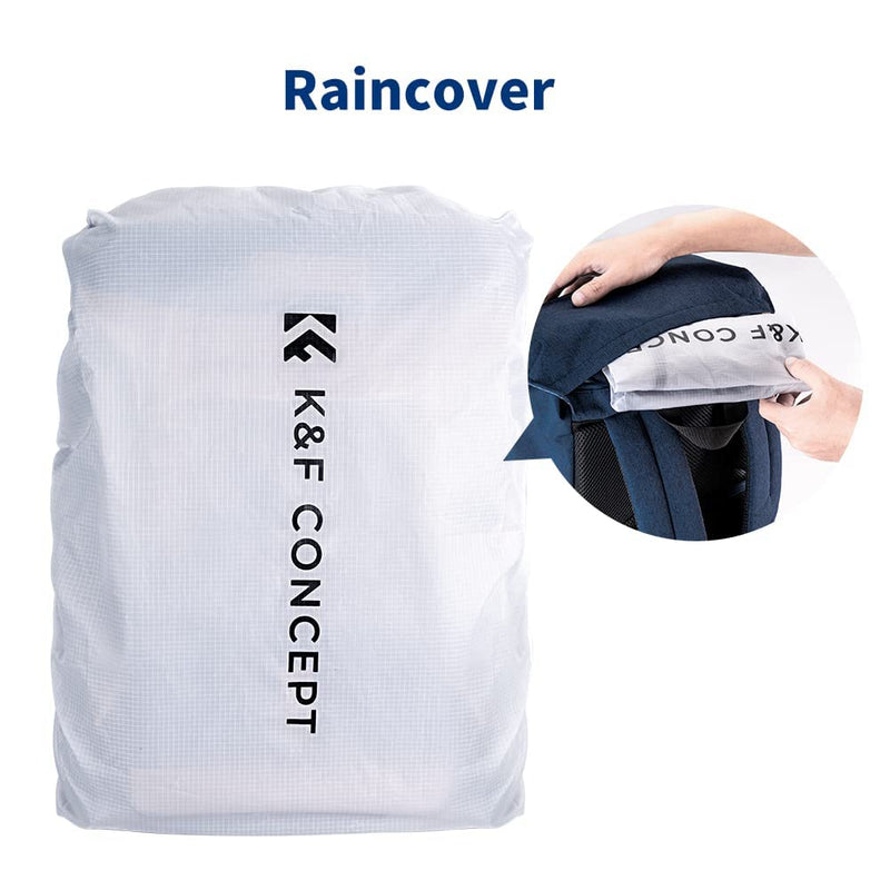 K&F CONCEPT Camera Backpacks for Photographers Travel Bag for Tripod Camera Lence Accessory with laptop compartment and Rain Cover Waterproof Multi-Functional Camera Bags for Dslr Cameras Black