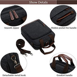 mygreen Mens Bag Canvas Shoulder Bag Small Messenger Crossbody Bag Work Bag Vintage Multi-function Army Green