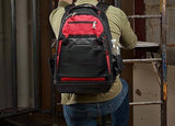 MILWUEKEE 48-22-8200 Suitable for Milwaukee 35-Pocket Impact Resistant 1680 Ballistic Jobsite Backpack, Red, Black