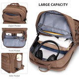 WITZMAN Canvas Travel Backpack for Men Multiple Pockets