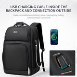 DUSLANG Laptop Backpack,Business Travel Anti Theft Slim Durable Laptops Backpack with USB Charging Port,Water Resistant College Computer Bag for Women & Men Fits 15.6 Inch Laptop and Notebook, Black