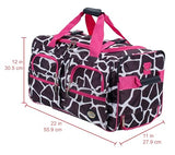 Rockland unisex-adult Rolling Duffel Bag, Pink Giraffe, 22-Inch