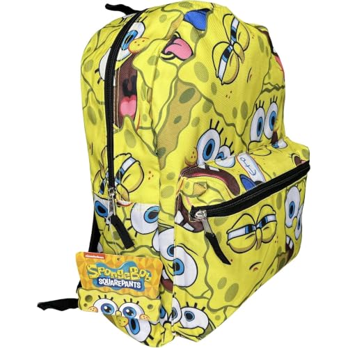 Fast Forward SpongeBob Square Pants All Over Print 16" Backpack