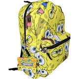 Fast Forward SpongeBob Square Pants All Over Print 16" Backpack