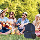 MATEIN Cooler Backpack Insulated Waterproof, 26 Cans Leak-Proof Lunch Backpack Cooler for Men Women, Double Layer Lightweight Soft Cooler Bag Portable Lunchbox Backpack for Beach Travel Picnic, Blue