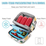 Tilami Rolling Backpack for Kids 19 inch with Lunch Bag Wheeled Laptop Backpack,Lemon