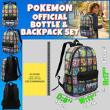 Get Trend Pokemon Boys Backpack and Water Bottle, 2 Piece Set