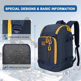 50L Ski Backpack - Water-resistant Ski Boot Bag for Men & Women, Ski Bag with Helmet Holder, Separate Compartments for Goggles, Gloves, Snowboard & Accessories, Durable Ski Carry On Backpack