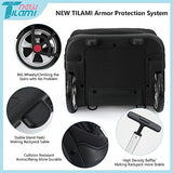 NEW TILAMI 19 inch Rolling Backpack Teens Rolling Backpack Cute Wheeled Laptop Backpack Bookbag Roller Travel Bag College, Black