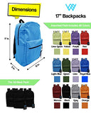 Winterlace 36 Pack Backpack Bulk 17-inch Zippered Bags Outdoor Travel Kids School Students Unisex Wholesale